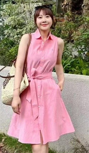 Ralph Lauren Sleeveless Belted Oxford Shirt Dress