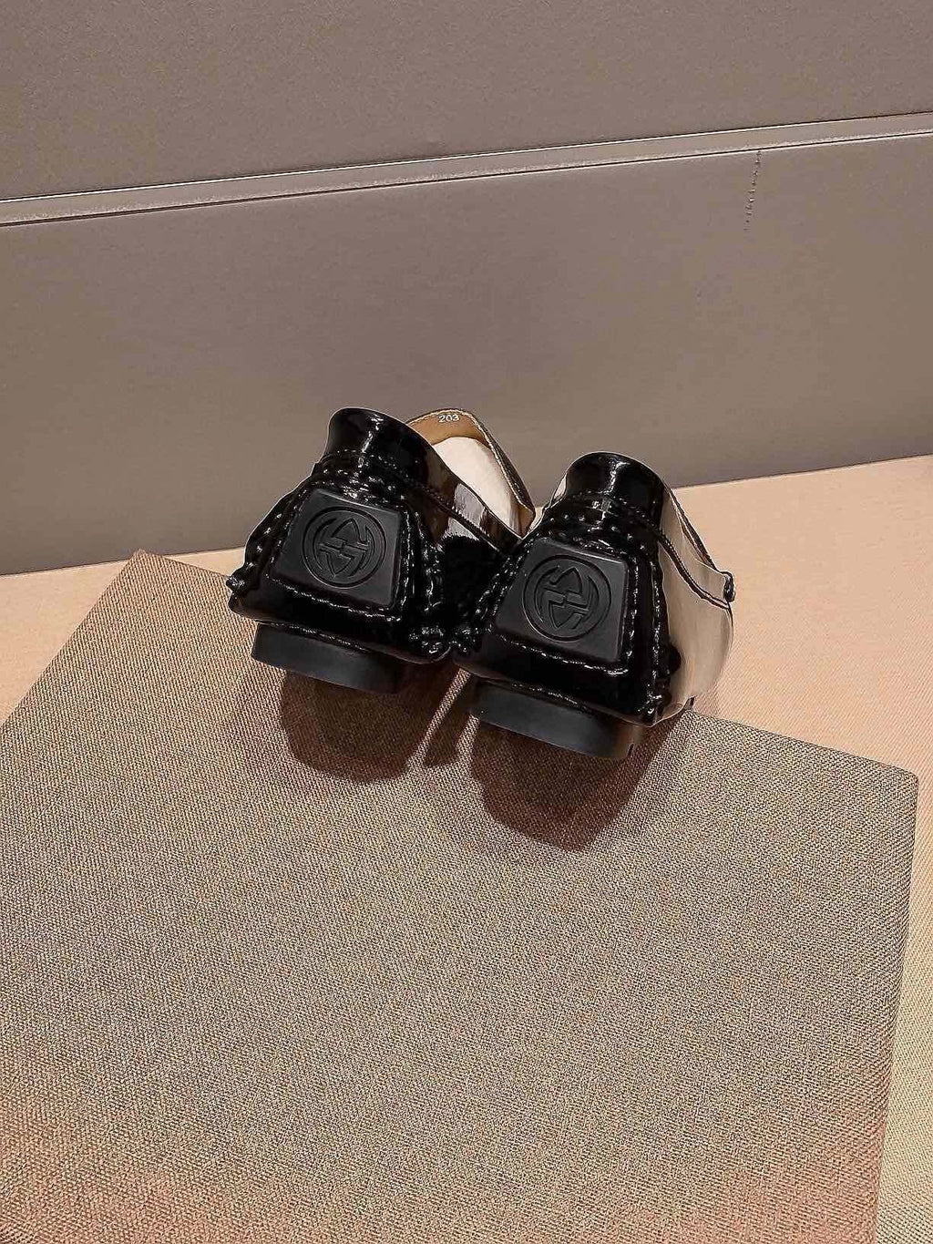Gucci Black Stripe Loafers