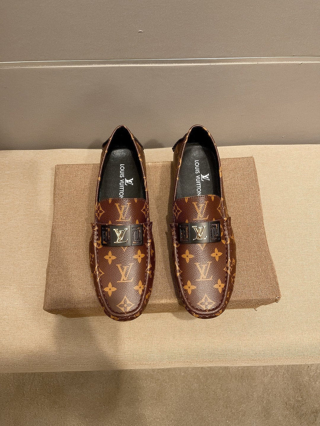 Louis Vuitton Brown Monogram Hardware Loafers