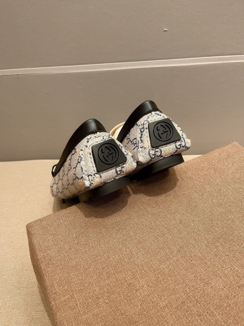 Gucci Monogram Stripe Loafers