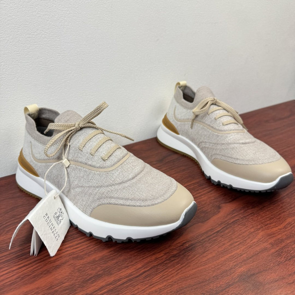Brunello Cucinelli Men's Knit Sneakers