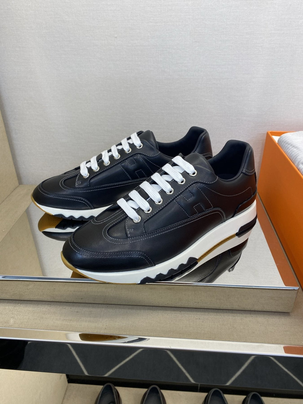 Hermès Men's Low-Top Panel Sneakers