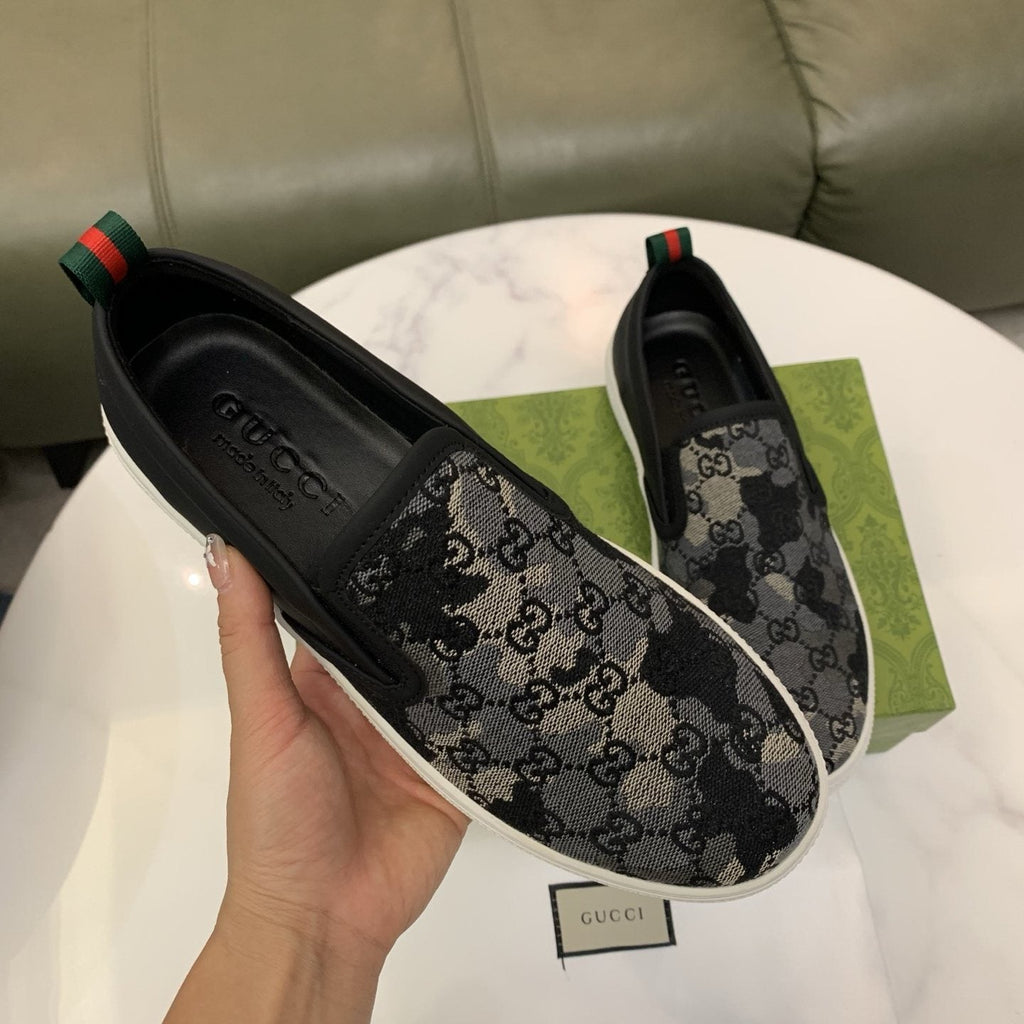 Gucci Men's Patterned Slip-On Sneakers