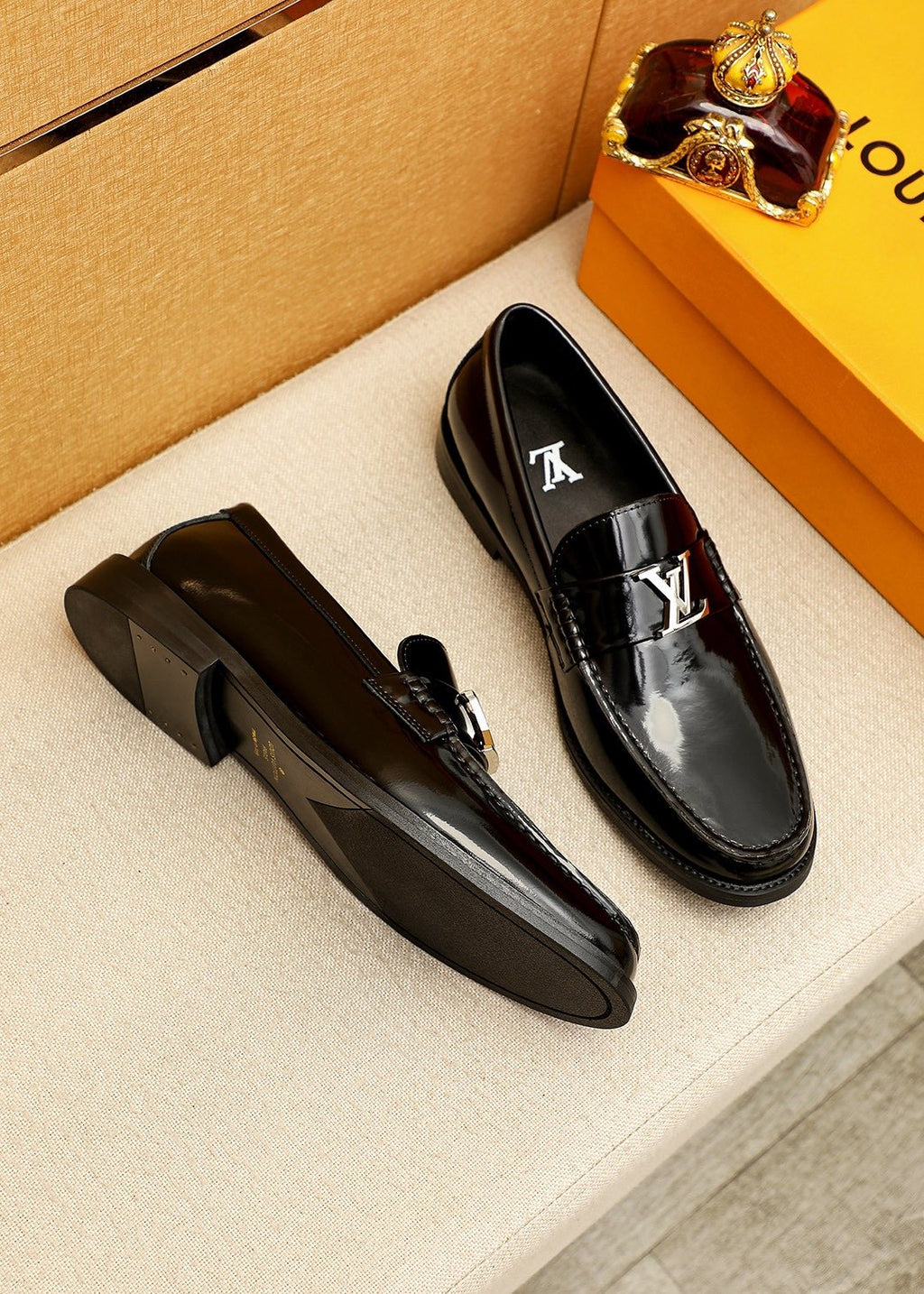 Louis Vuitton Polished Leather Loafers