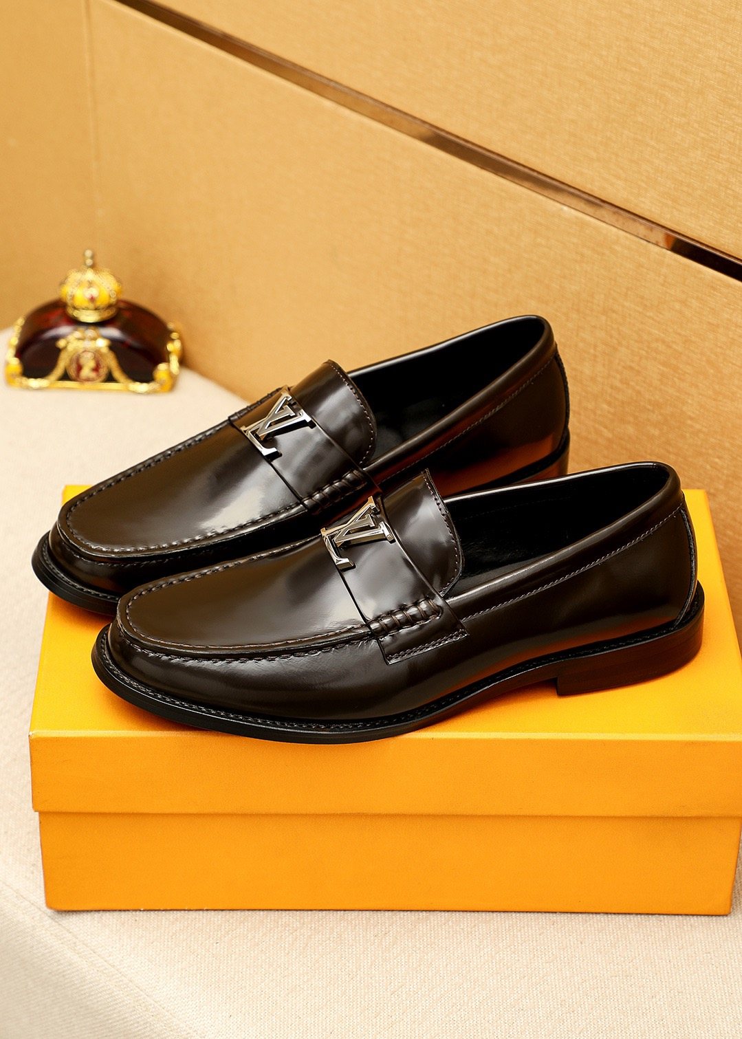 Louis Vuitton Polished Leather Loafers