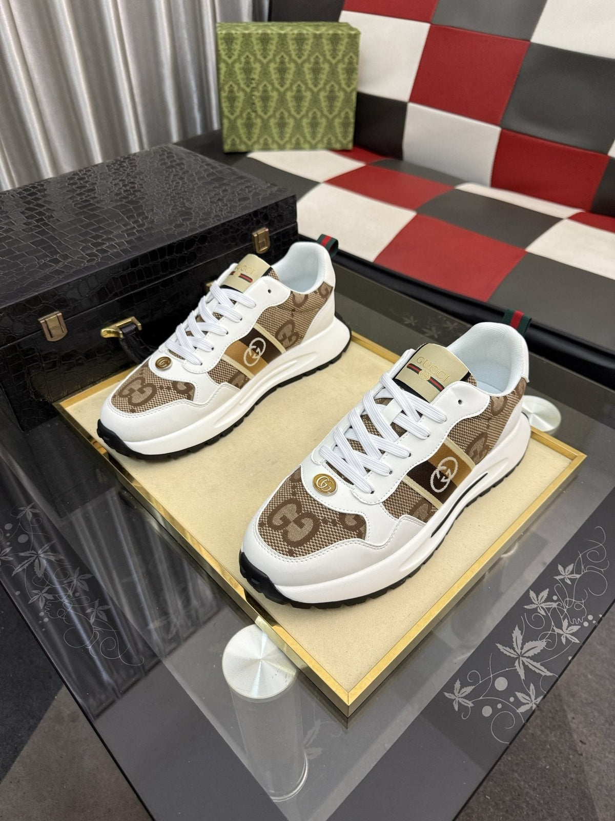 Gucci Patterned Low-Top Sneakers