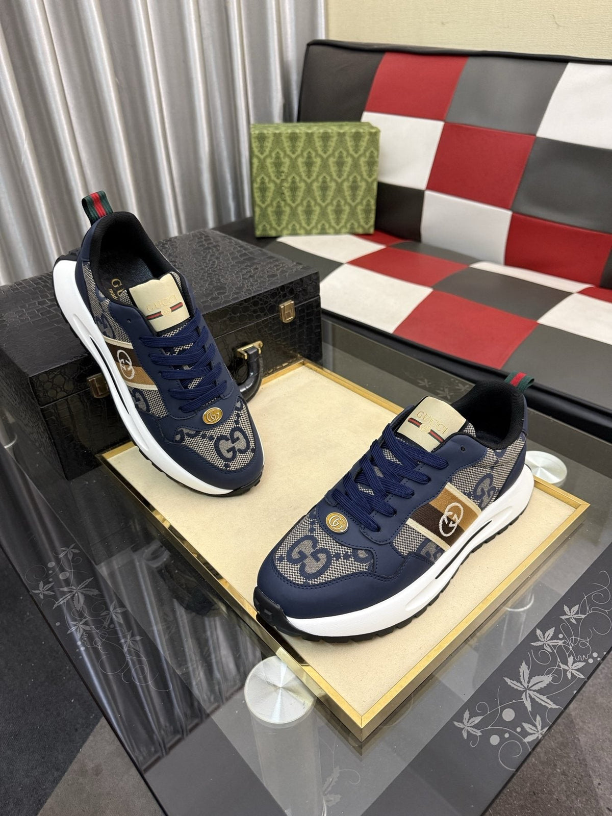 Gucci Patterned Low-Top Sneakers