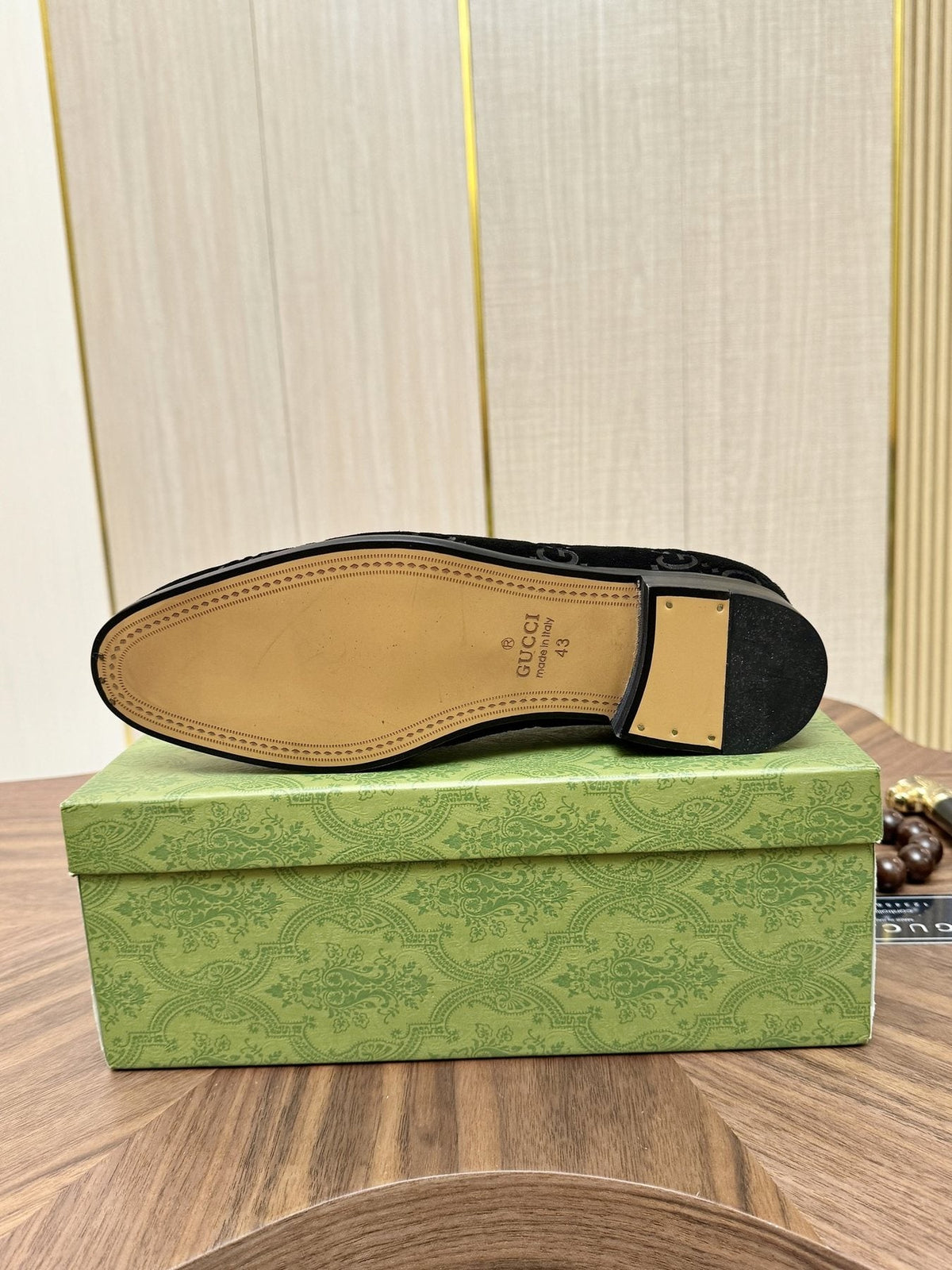 Gucci Men's Horsebit Monogram Loafers