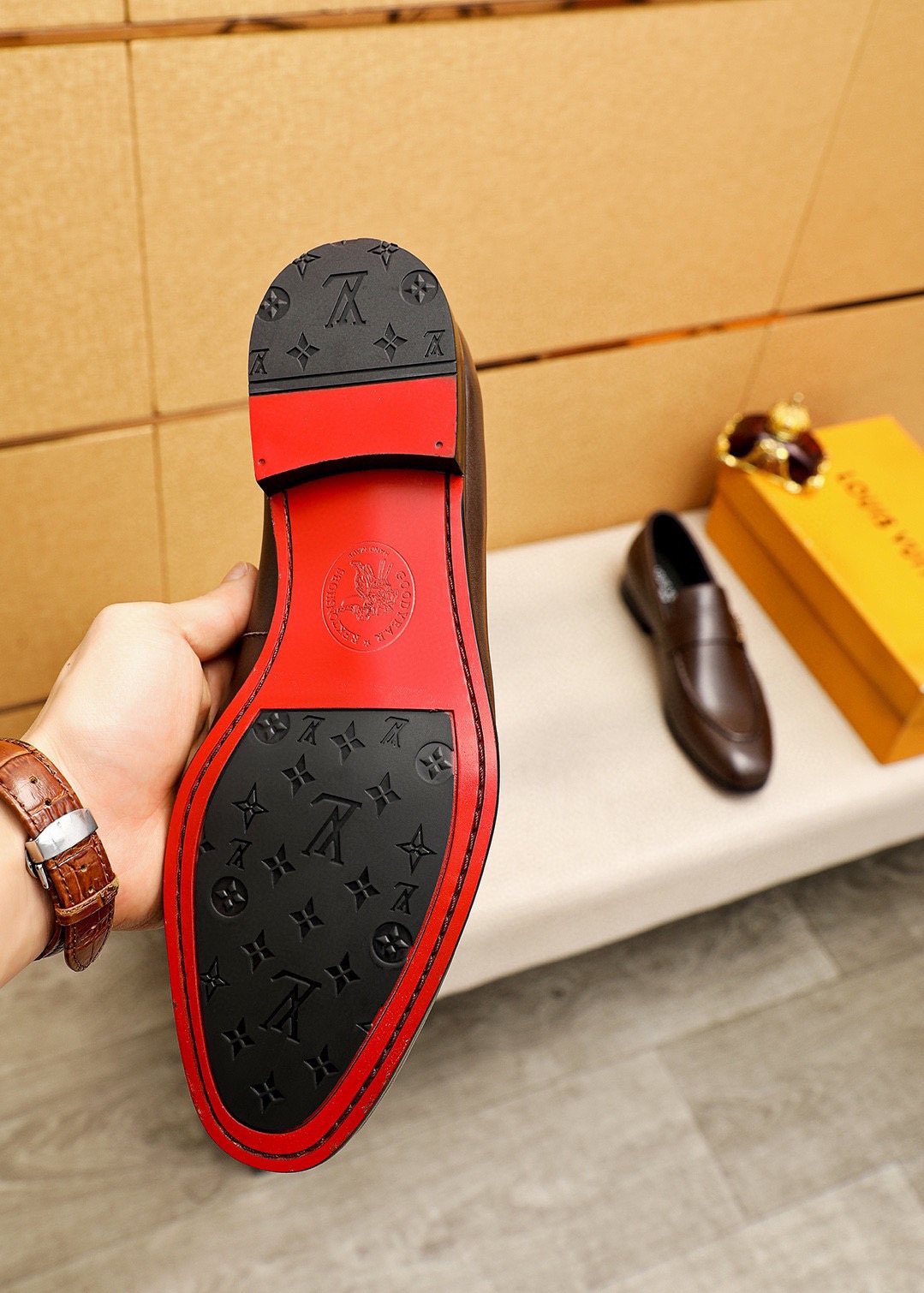 Louis Vuitton Leather Hardware Loafers