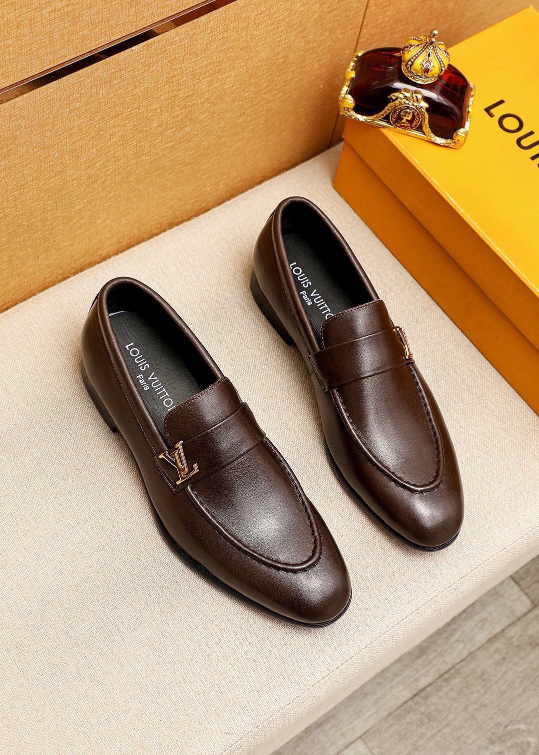 Louis Vuitton Leather Hardware Loafers