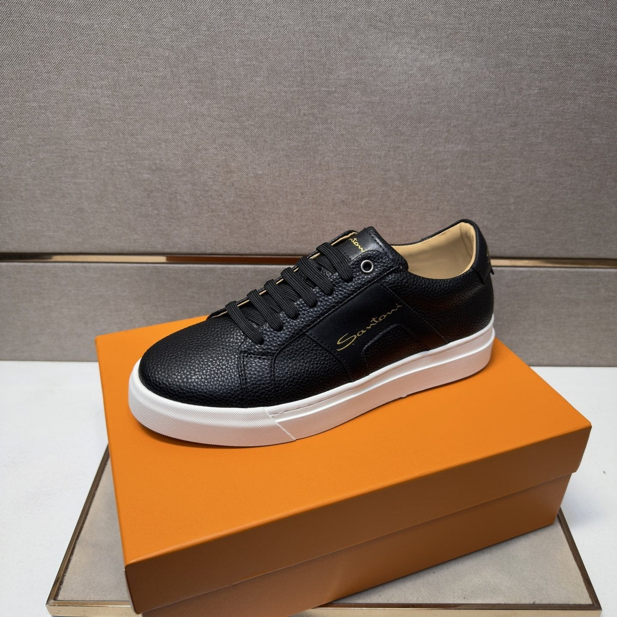 Santoni Textured Low-Top Sneakers
