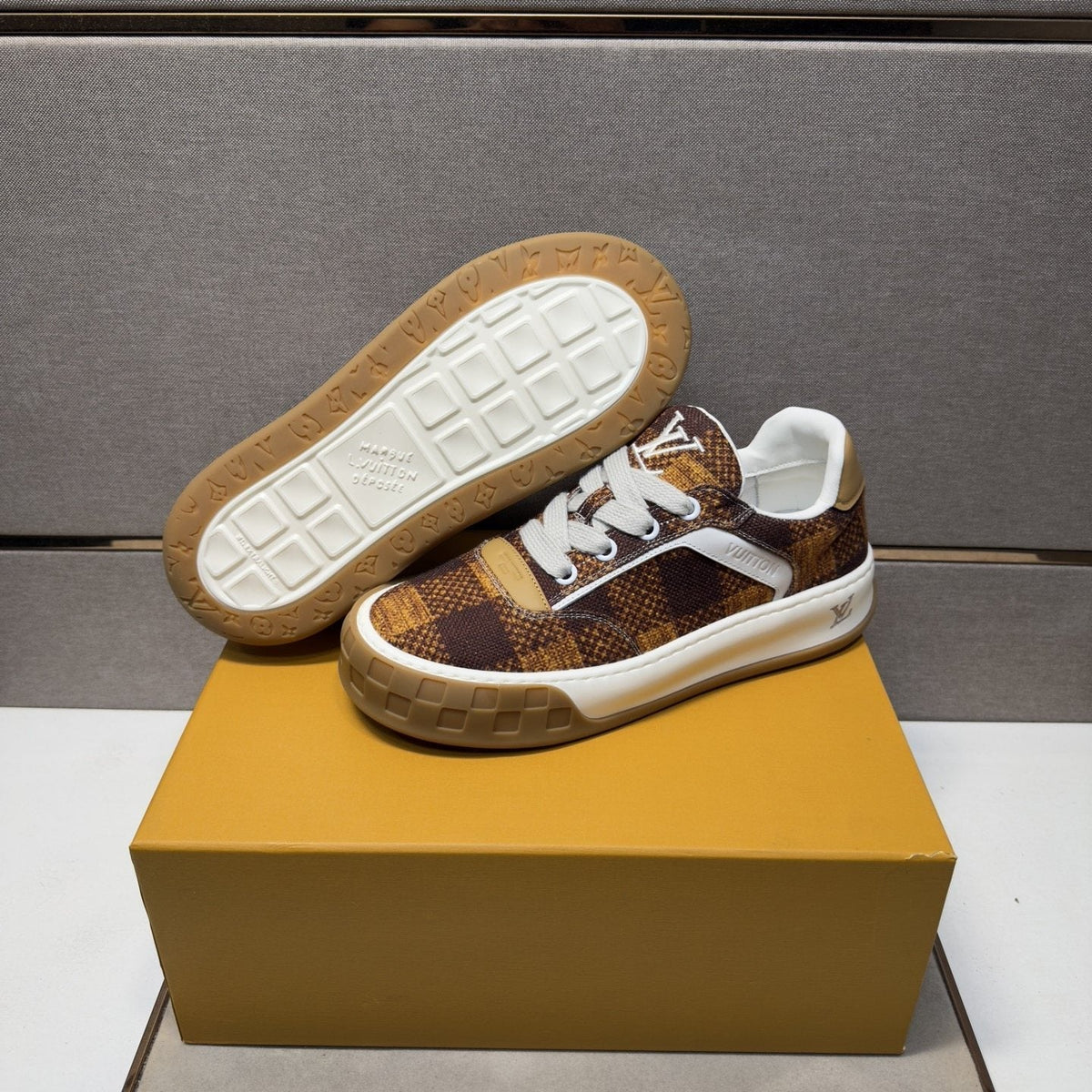 Louis Vuitton Men's Patterned Low-Top Sneakers - Rubber Outsole