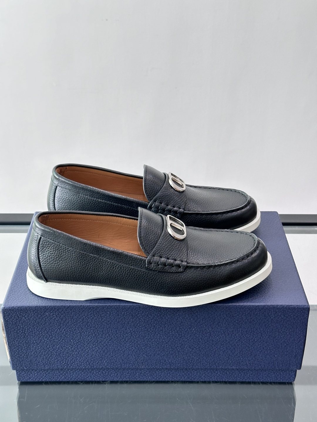 Dior Men's Textured Slip-On Loafers