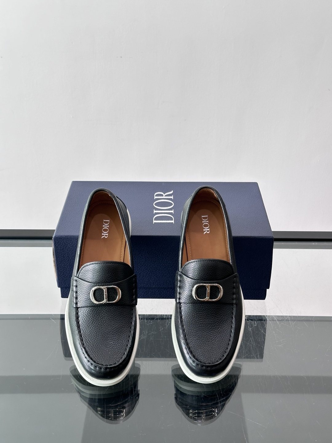 Dior Men's Textured Slip-On Loafers