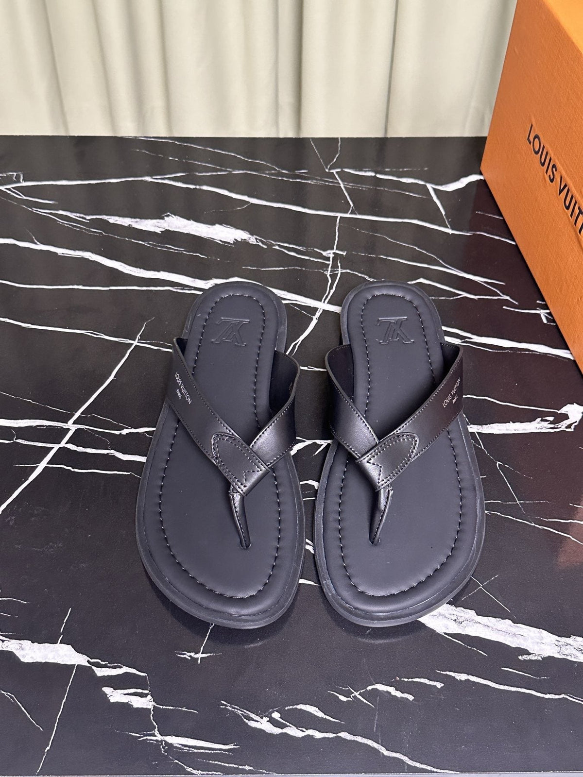 Louis Vuitton Men's Leather Thong Sandals