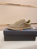 Zegna Men's Suede Low-Top Sneakers - Rounded Toe