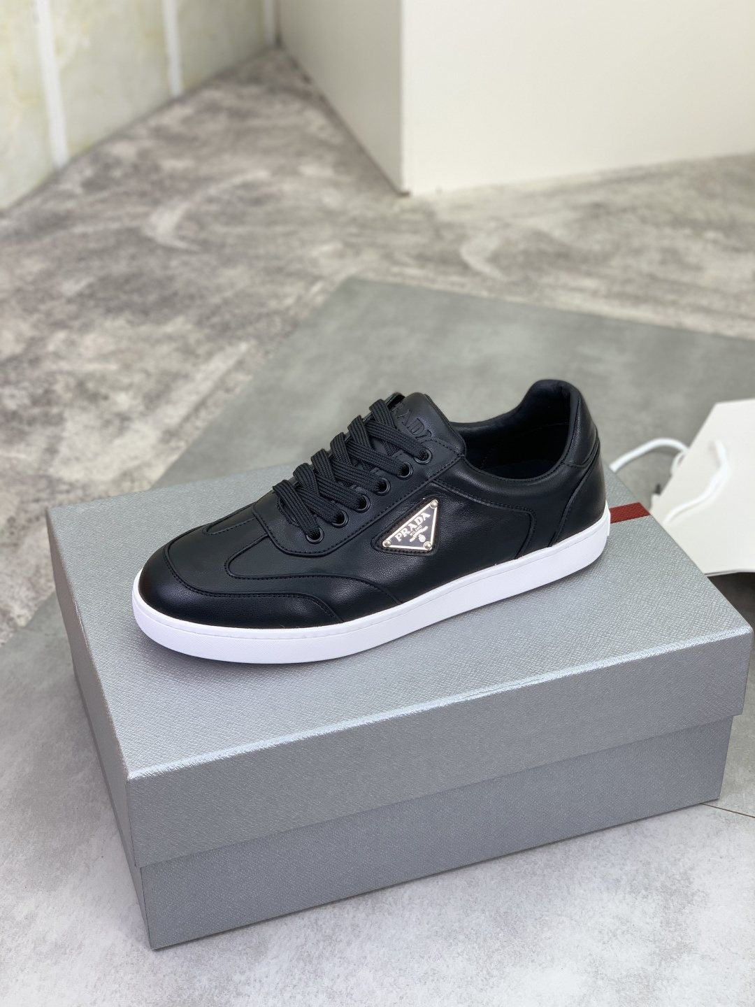 Prada Paneled Low-Top Sneakers