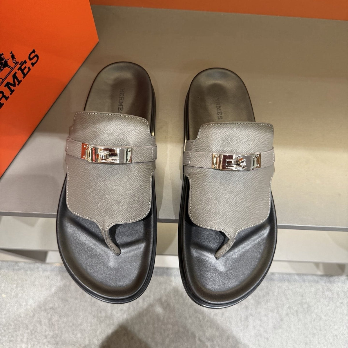 Hermès Metal-Hardware Thong Sandals