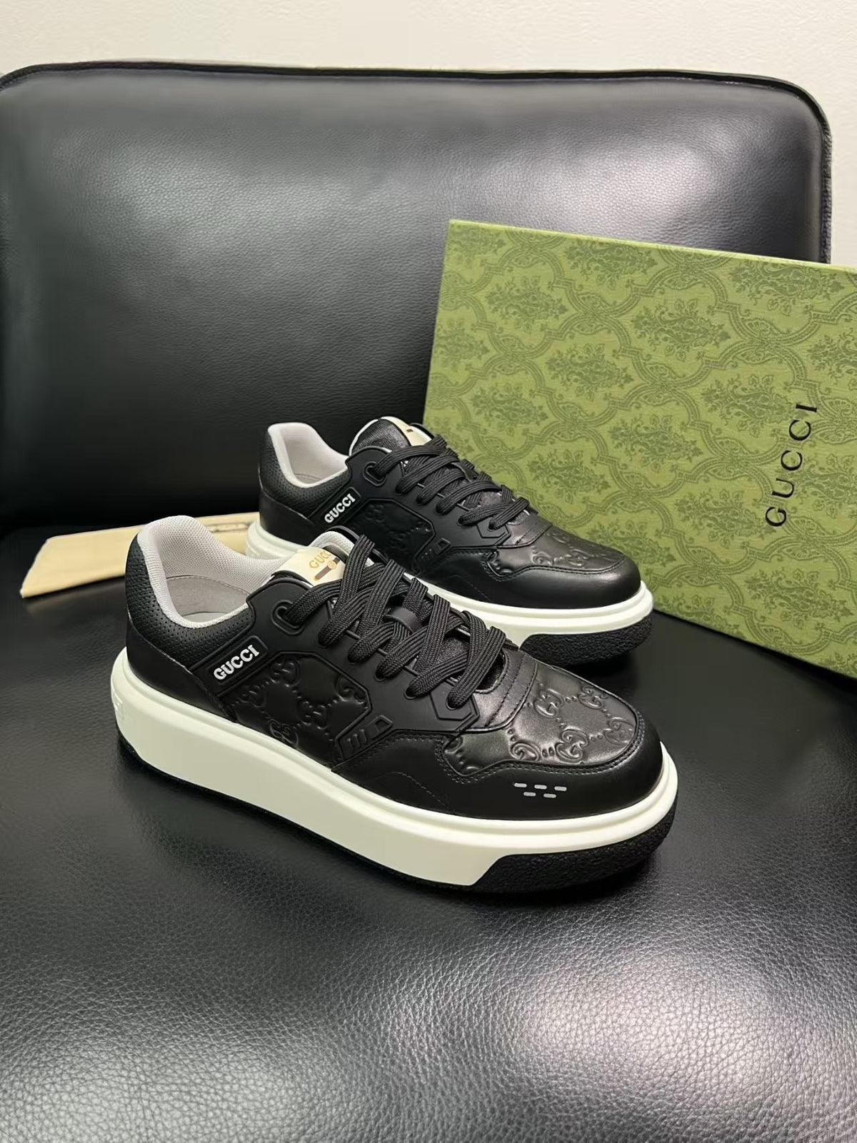 Gucci Embossed Low-Top Sneakers