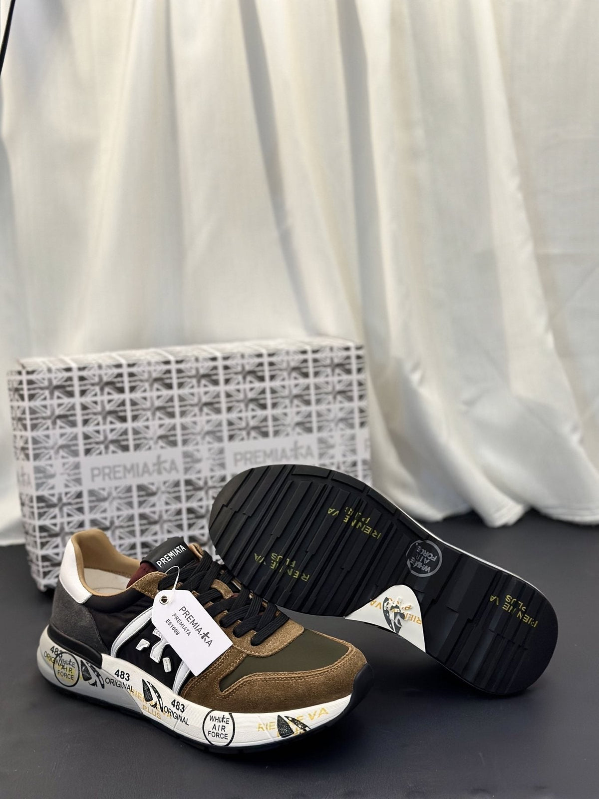Premiata Panel-Detail Men's Sneakers