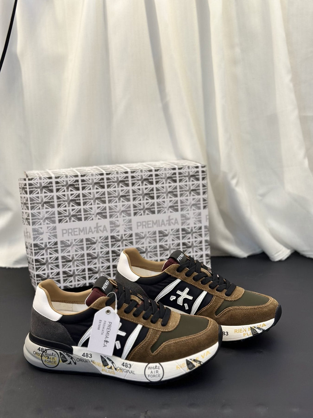 Premiata Panel-Detail Men's Sneakers