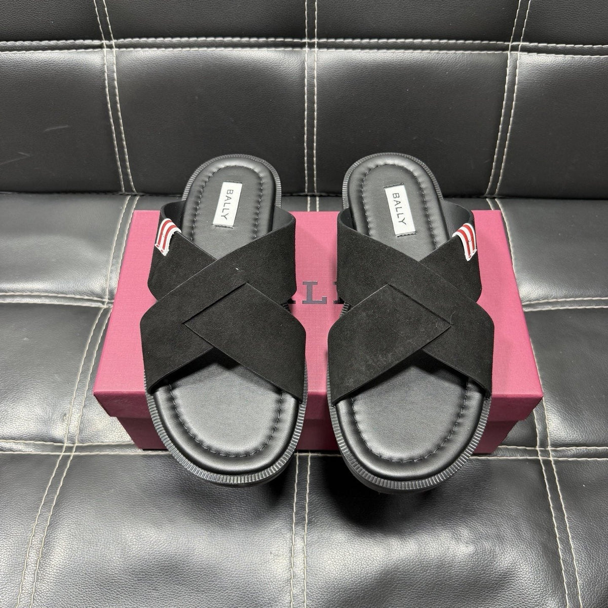 Bally Cross-Strap Slide Sandals