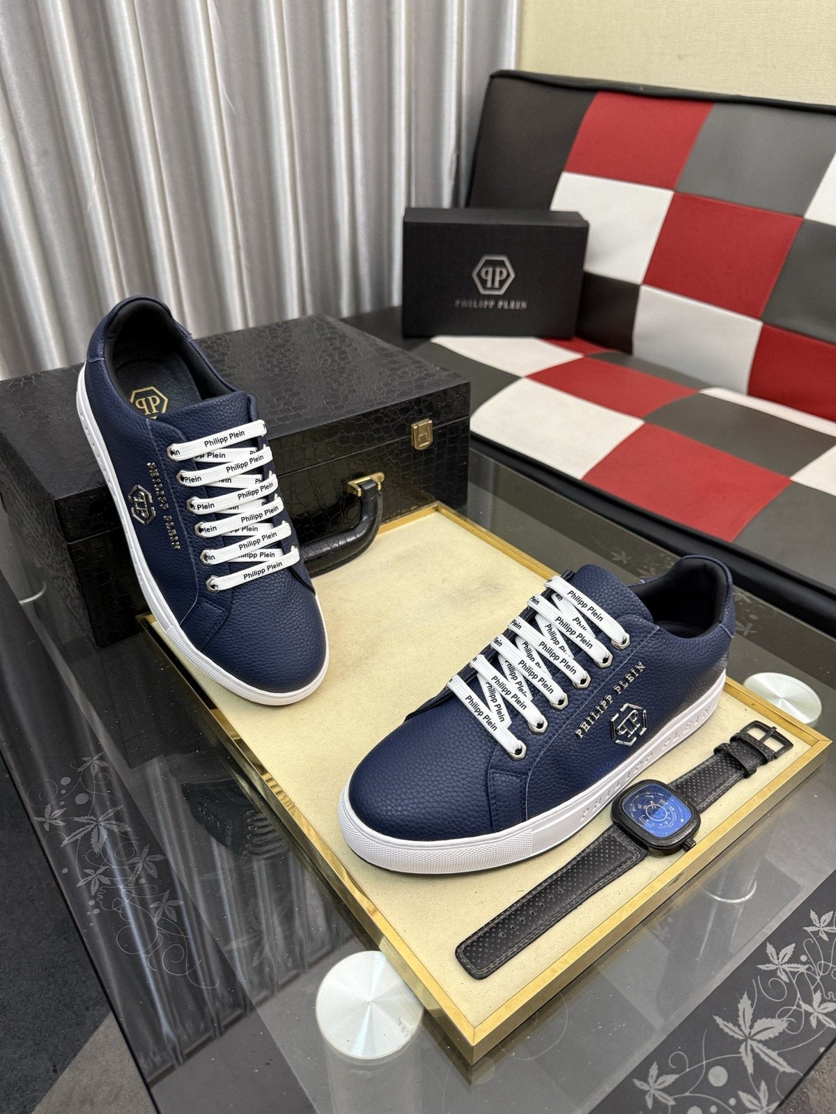 Philipp Plein Lace-Up Low-Top Sneakers