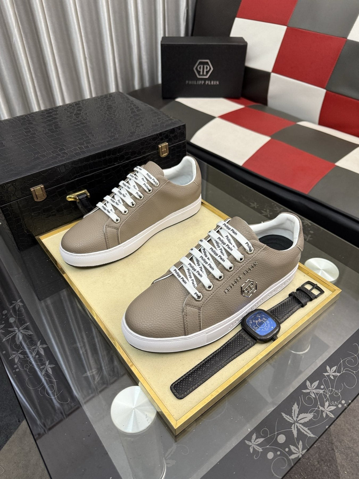 Philipp Plein Lace-Up Low-Top Sneakers