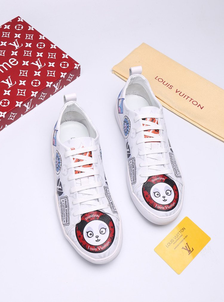Louis Vuitton Black Graphic Low-Top Sneakers