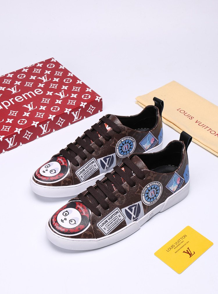 Louis Vuitton Black Graphic Low-Top Sneakers
