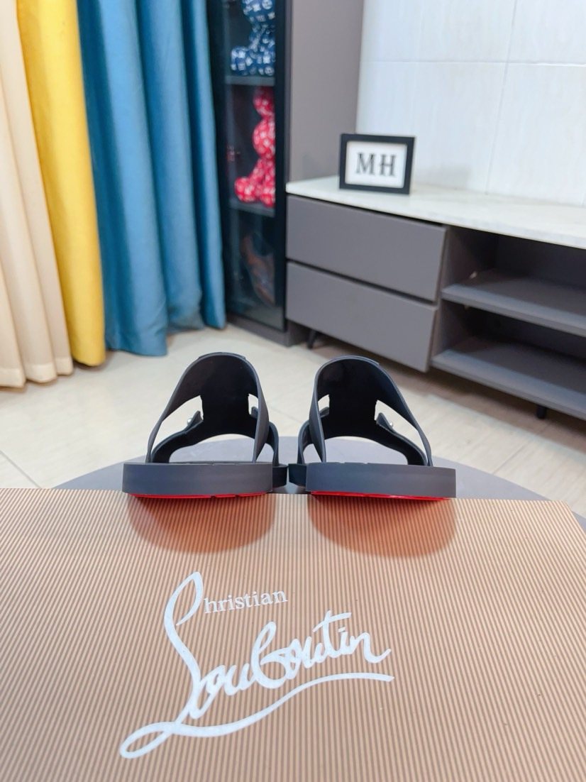 Christian Louboutin Studded Slip-On Sandals