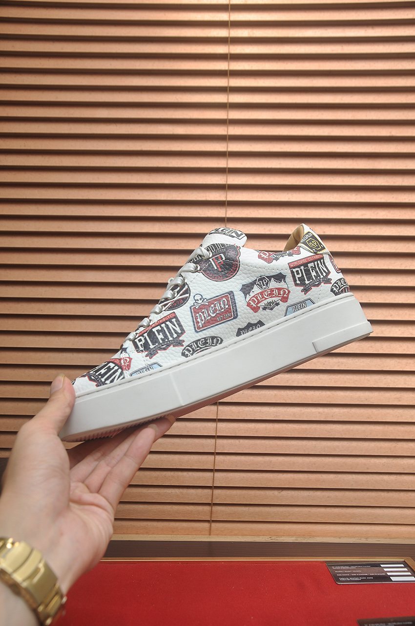 Philipp Plein Graphic Print Low-Top Sneakers - Platform-Style Sole