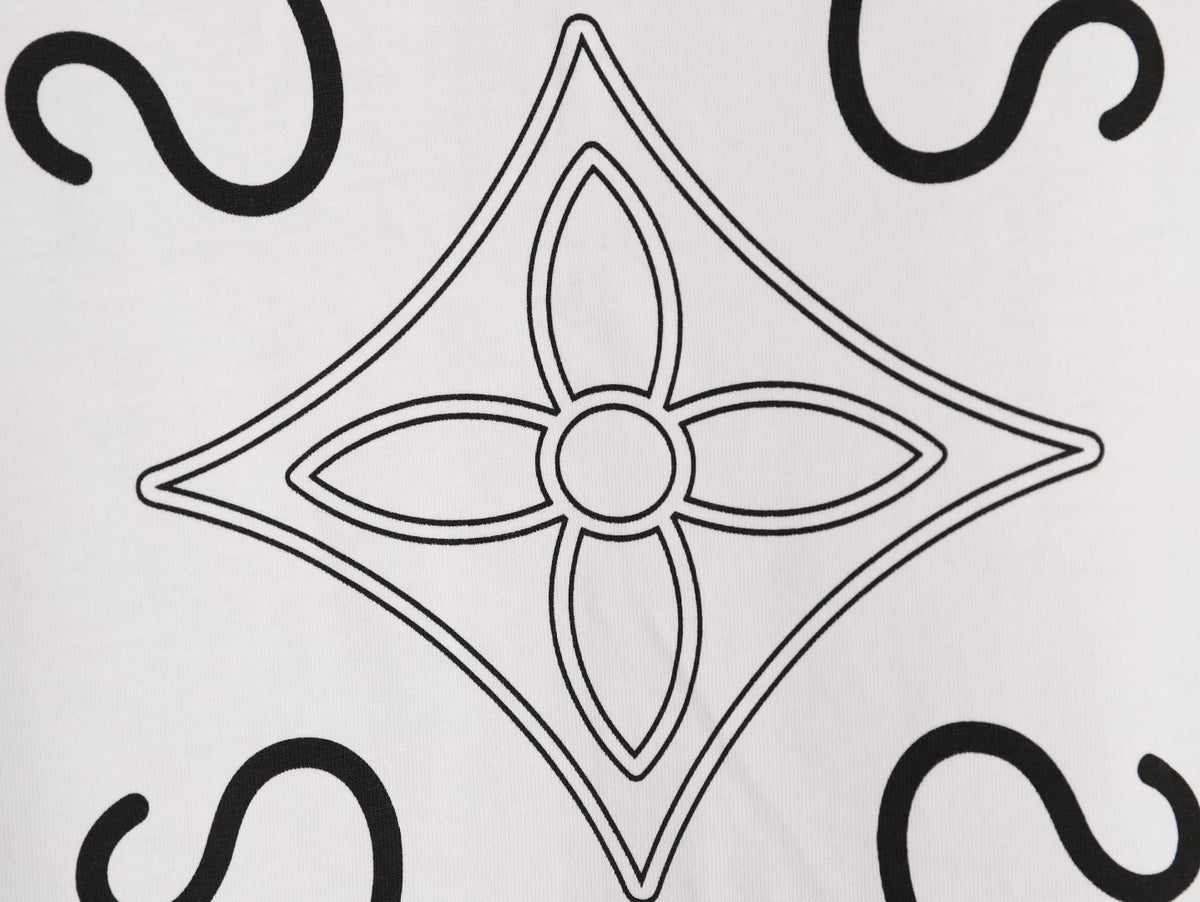 Louis Vuitton Monogram Outline Graphic T-Shirt - White