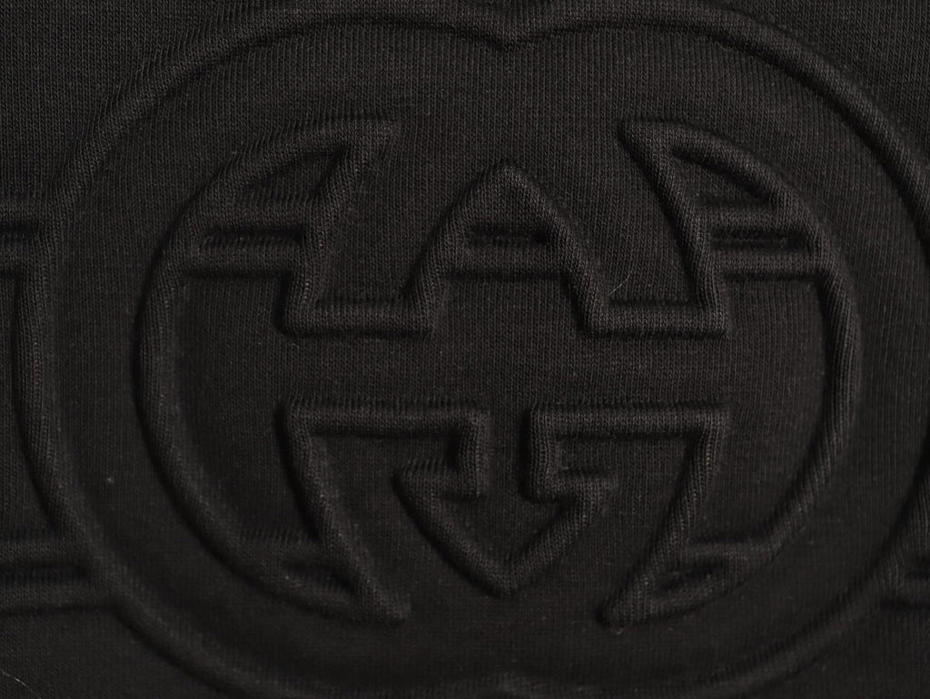 Gucci Interlocking G and Lettering Crewneck Sweatshirt - Black