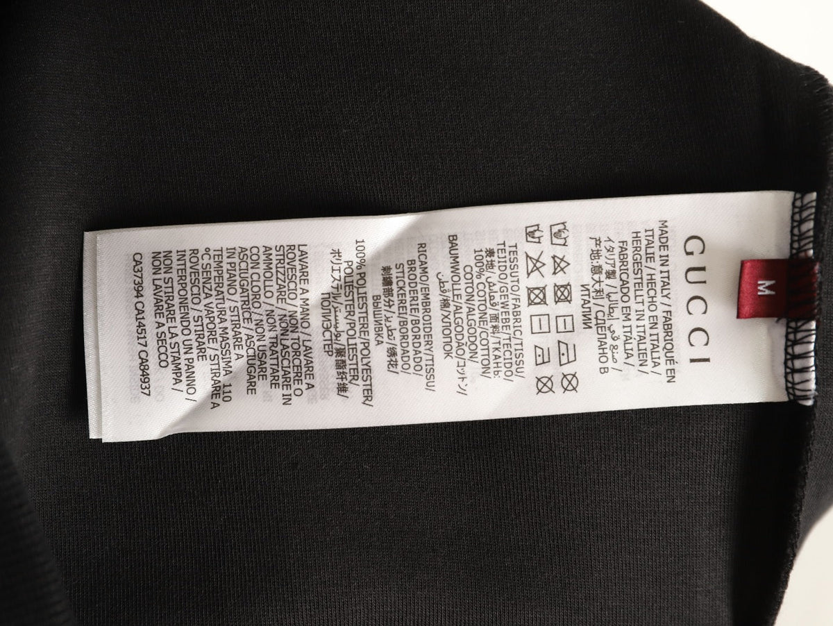 Gucci Interlocking G and Lettering Crewneck Sweatshirt - Black
