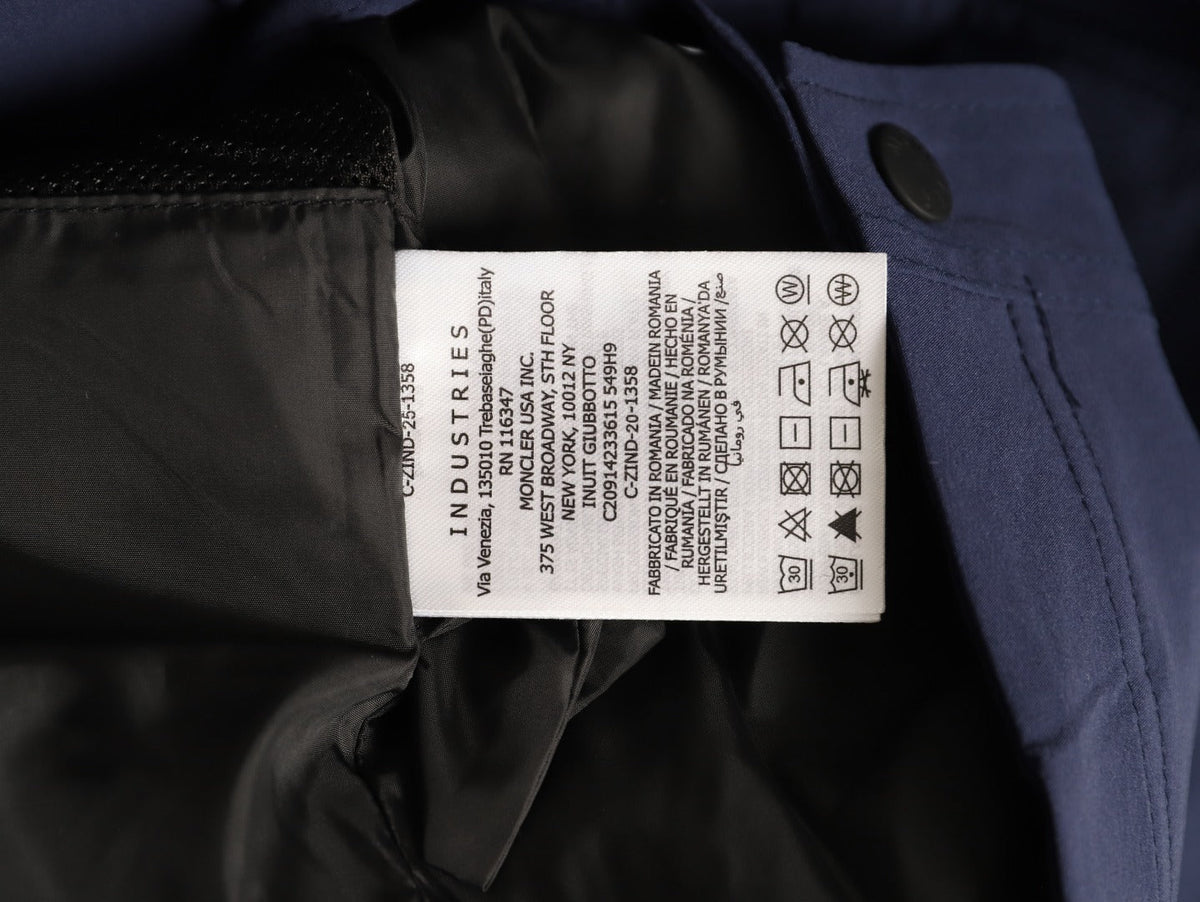 Moncler Utility Shirt-Collar Jacket - Navy
