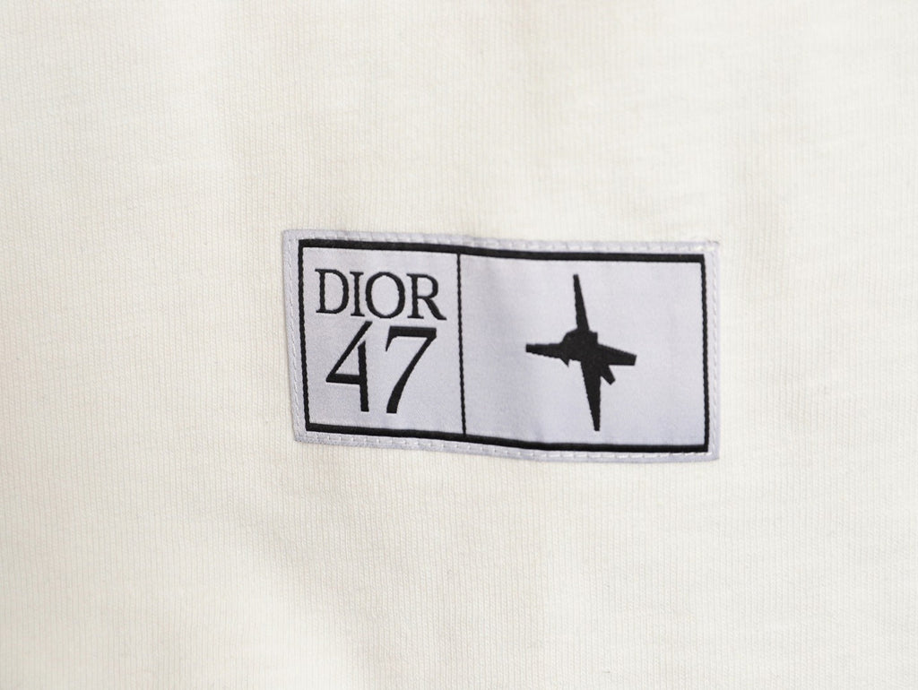 Dior 47 Gradient-Style Lettering Short-Sleeve T-Shirt - Cream